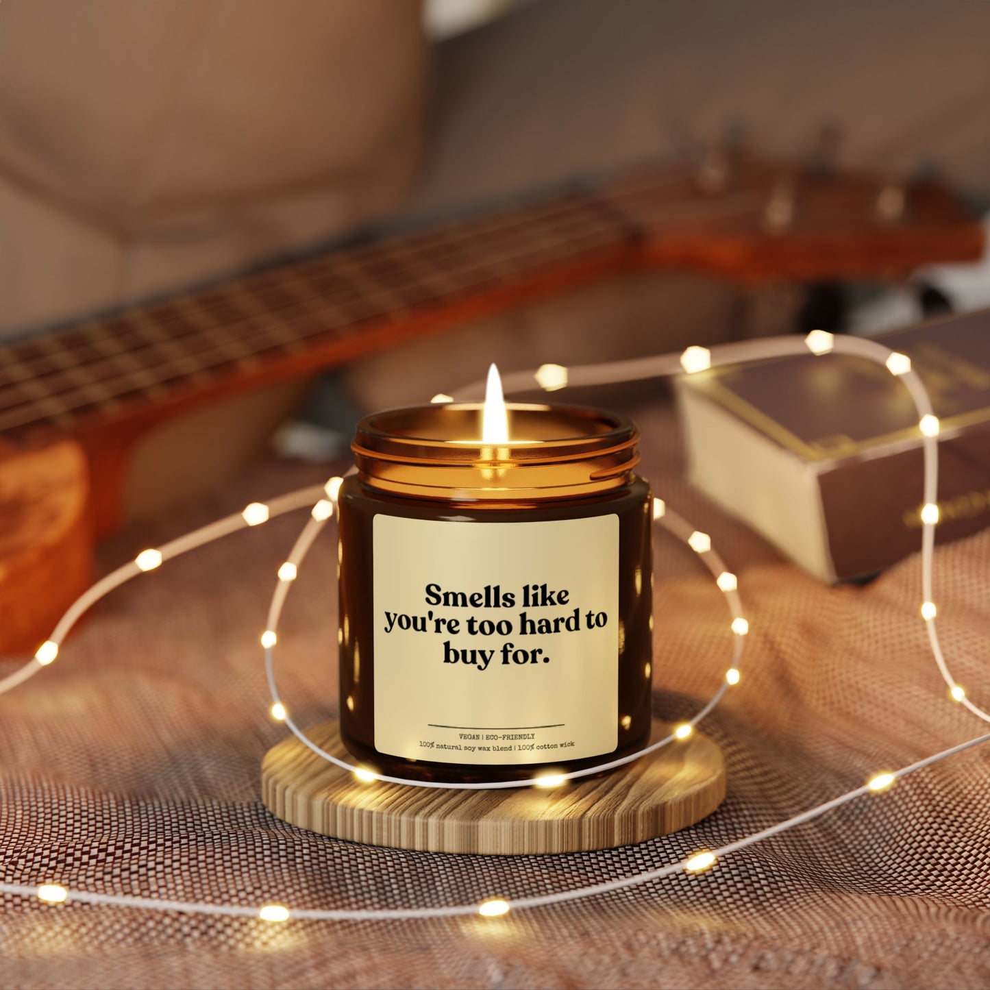 Smells Like You're Too Hard to Buy For candle, the perfect humorous gift for moms.Funny soy candle,ideal for those tough-to-buy-for people!