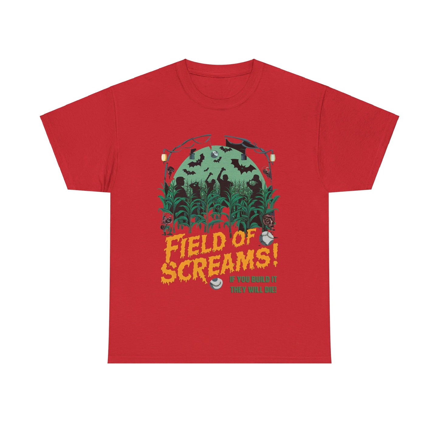 Field of Screams, Halloween T-Shirt, Baseball shirt, Movie Shirt, Spooky and Funny, Halloween Lover Gift, Baseball Movie Gift