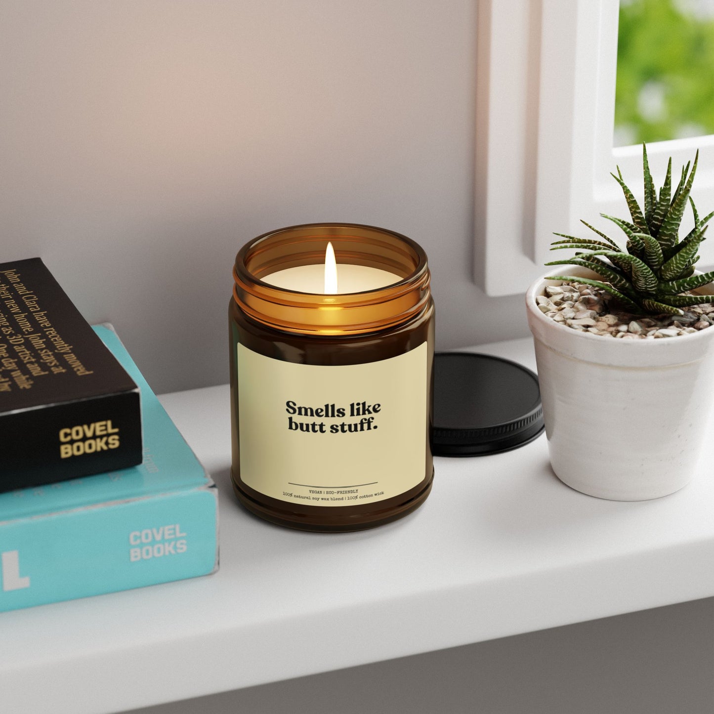 Smells like butt stuff candle, the perfect humorous gift for moms.Funny soy candle,ideal for those tough-to-buy-for people!