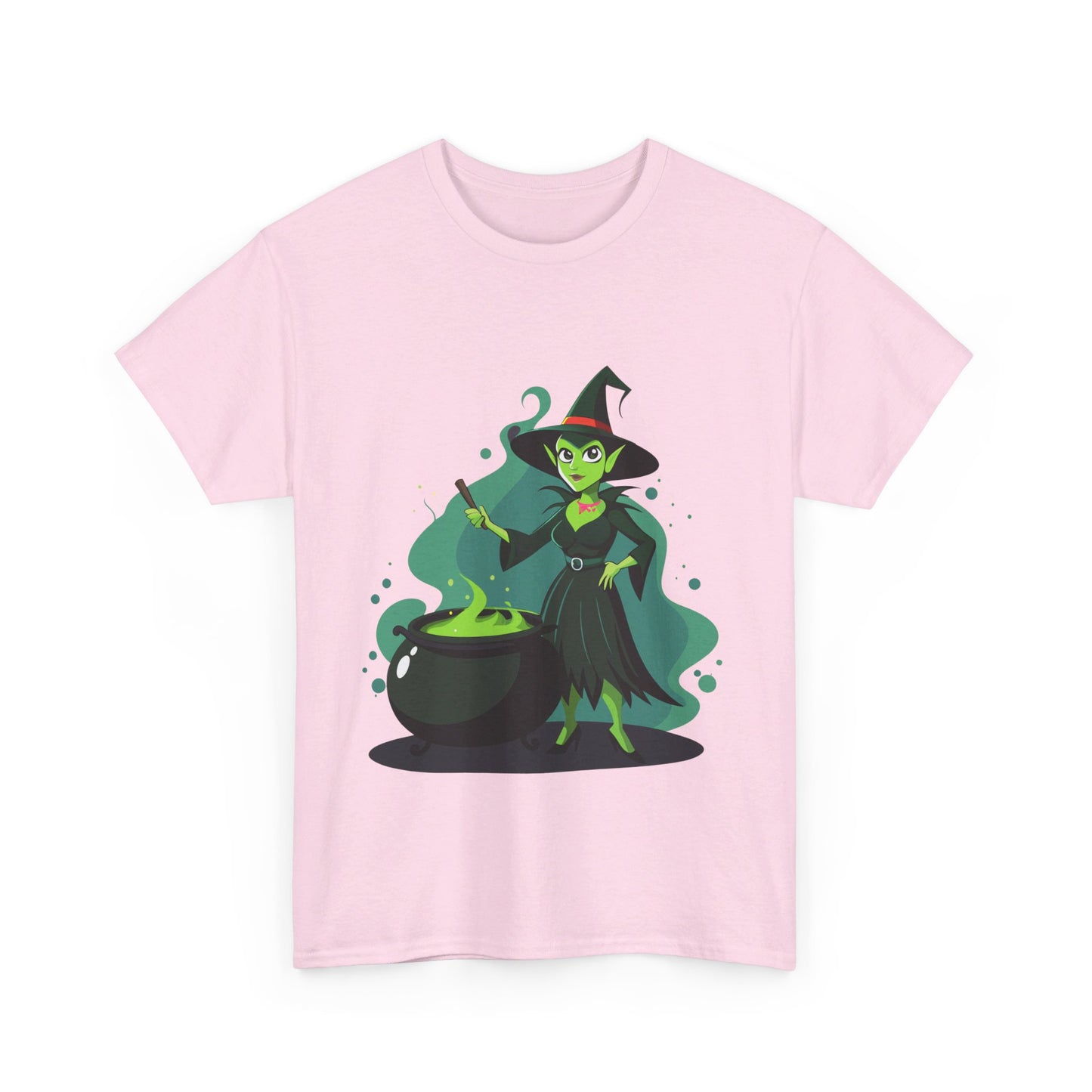 A witch and her cauldron, Halloween T-Shirt, Spooky and Funny, Gift for Halloween Lovers